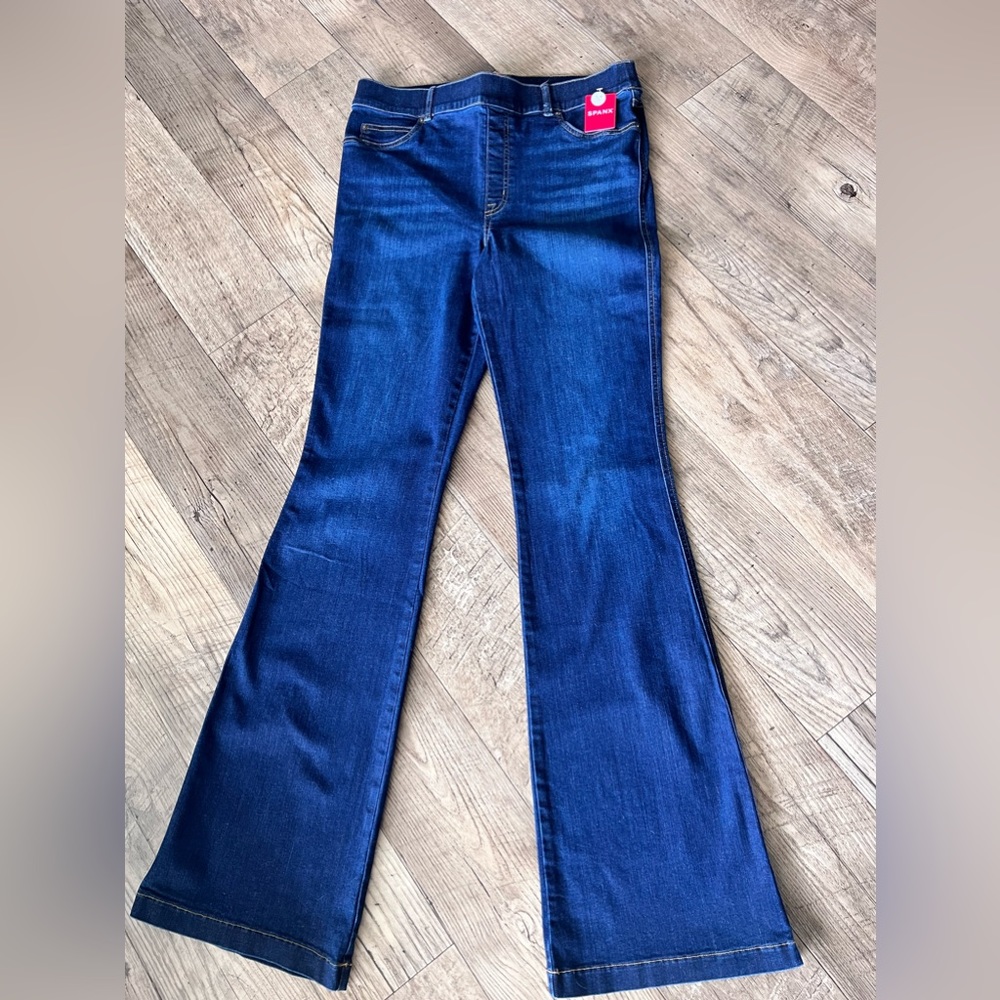 Spanx Flare Jeans Tall XL Midnight Blue NWT!
